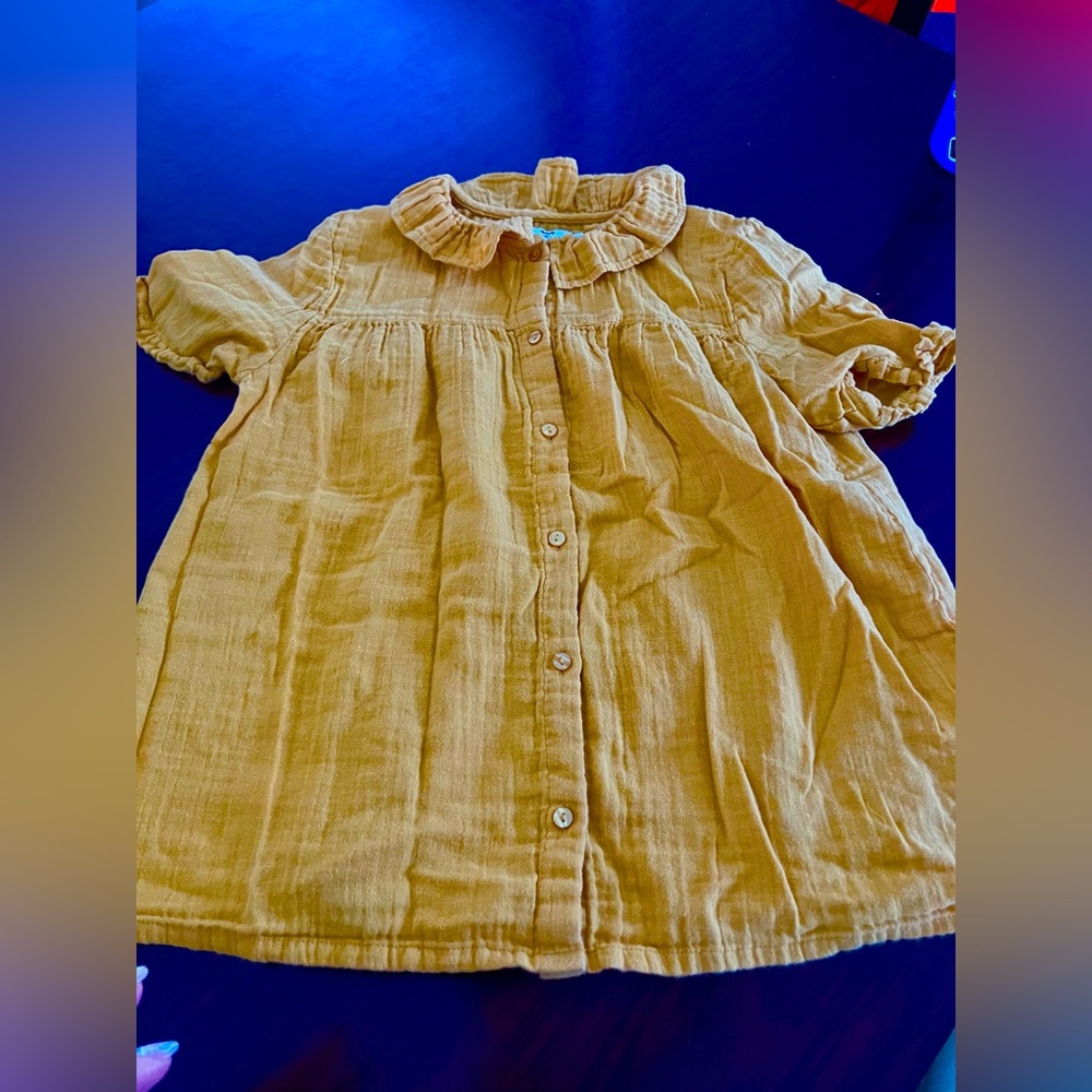 Cyrillus Kids Yellow Button-Down Shirt